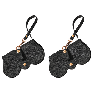 蝴蝶眼鏡包 Set 2 柔軟PU皮革優質五金 長17x寬8cm 黑色/米白色/深灰棕色/卡其/橙色