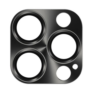 TOTU 拓途 鋼化玻璃膜鋁合金一體式鎧甲鏡頭保護貼 黑色, 1個