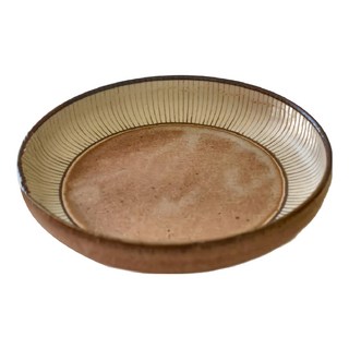 佐和陶瓷 十草水皿 日本製 容量340mL 陶瓷, 20 x 4cm, 風花茶釉, 1個