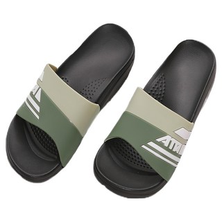 ATTA 運動風圖紋室外拖鞋, 流線質感霧面鞋面, 穩定均壓足弓支撐, 3cm厚底, MIT台灣製防水材質, 綠色, 270mm