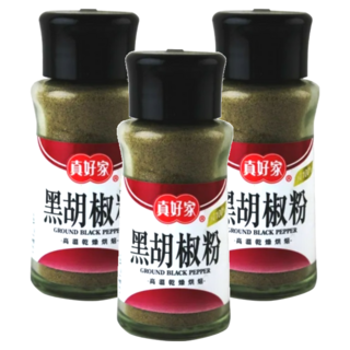 真好家 黑胡椒粉 - 高溫乾燥烘焙, 30g, 3瓶