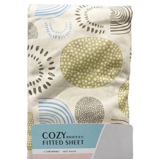 PUKU 藍色企鵝 樂眠超柔床包, 100%純棉, 柔軟親膚, 寬邊鬆緊帶設計, 120 x 70cm, 卡其色, 1個