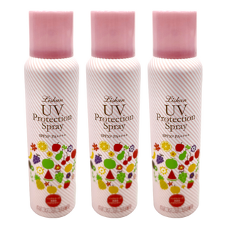 LISHAN UV亮白防曬噴霧 SPF50+ PA++++ 粉色, 100g, 3瓶