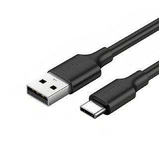 UGREEN 綠聯 USB-C-Type-C快充傳輸線, 0.5m, 黑色, 1條