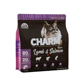 CHARM 野性魅力 配方貓 乾飼料, 羊肉 + 鮭魚, 1000g, 1袋