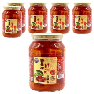 正昇 非基改川辣豆腐乳, 810g, 6罐