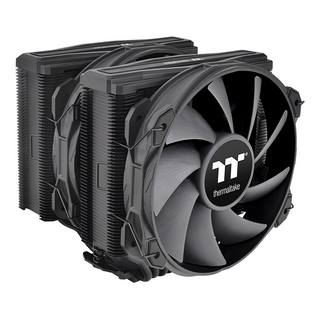 thermaltake 曜越 鋼影 TOUGHAIR 710 CPU 雙塔散熱器 防鏽蝕鍍鎳處理 6mm U 型銅質散熱管 14cm 風扇, TDP 250W, 黑色, 1個