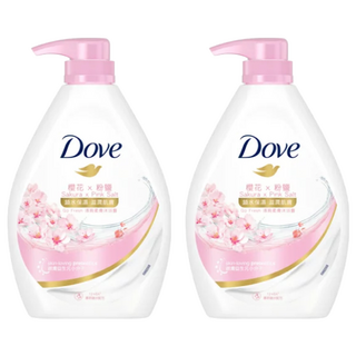 Dove 多芬 櫻花 粉鹽 清爽柔膚沐浴露, 900g, 2瓶