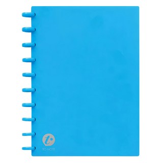 TO NOTE B5筆記本 特殊孔洞設計 內頁可抽換 360度反折, 藍色 圓點, 1本