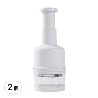 多功能旋轉按壓切菜器 Set 2個,輕鬆將蒜頭切碎磨成泥,大容量透明盛放盒，加厚防滑底盤, 21.5 x 8cm, 顏色隨機
