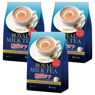 日東紅茶 皇家奶茶包 (少糖), 香醇濃郁, 即時沖泡, 獨立包裝, 9.4g, 8包, 3袋
