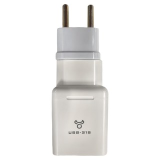 POWER BULL 動力公牛 USB 電壓轉換器 NDR-UTA-88 歐規, 歐洲大/小圓 3 USB充電器, 1個