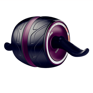 自動回彈牛角健身健腹輪, ZF2982, 紫色