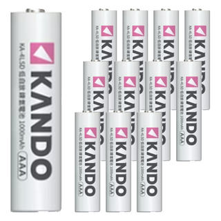 KANDO 感動 4號低自放充電電池 1000mAh Set 4顆 各類3C/電子產品均適用, 3組
