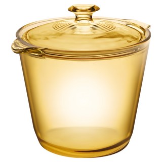 Corelle Brands 康寧餐具 Visions Flair 晶華鍋 1.2L, 22.5cm, 黃色, 1個