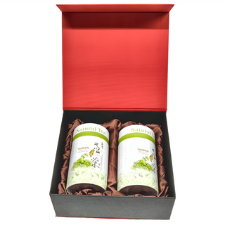 HGT 華剛茶業 金玉名言茶禮 200g 台灣茶葉禮盒, 阿里山清香烏龍 + 蜜香紅茶, 1盒
