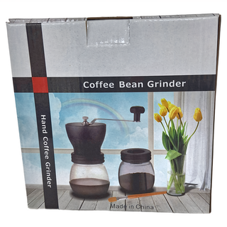 卡特屋 手搖磨豆機 Set, 不鏽鋼 矽膠 玻璃 陶瓷, 黑色, 1組