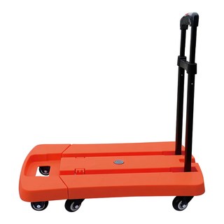 JAPAN STAR 日本星 折疊式輕巧手推車, 90/120度推把固定, 100KG移動載重, 70公分延伸底版, 橙色, 1個