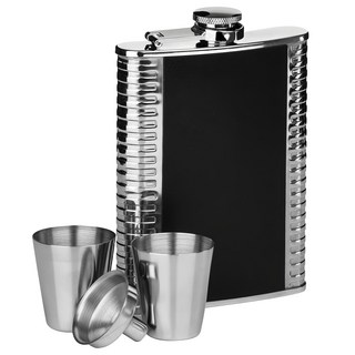 Premier 酒杯 20ml 2個 + 隨行酒壺 230ml, 1組, 銀色