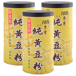 御復珍 純黃豆粉 細緻研磨 無沙沙口感 嚴選非基改黃豆 無添加, 400g, 3罐