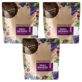 長青穀典 頂極超大黑珍珠葡萄乾, 嚴選無榨汁葡萄製成，飽滿多汁, 300g, 3包