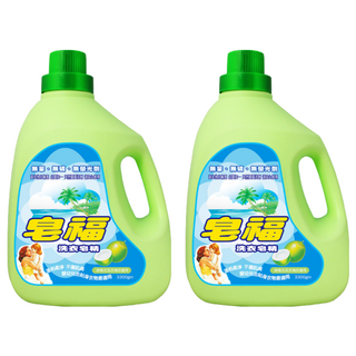 皂福 洗衣皂精 天然植物油無添加 自然清潔力 保護衣物纖維 洗後蓬鬆柔軟, 3.3kg, 2瓶