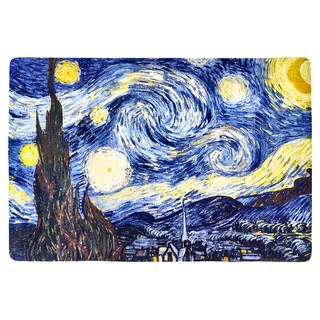 半島良品 厚款科技絨面軟式吸水墊 長款, 梵谷星空