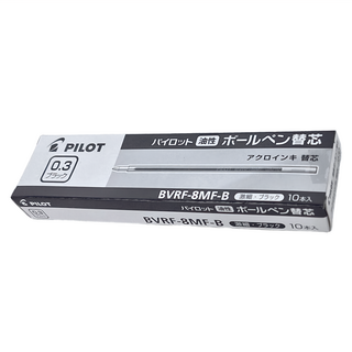 PILOT 百樂 輕油替芯 BVRF-8MF-B 0.3 黑色, 10支