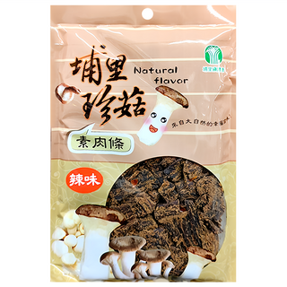 埔里鎮農會 香菇素肉條 辣味 100%天然菇素材製作, 160g, 1包
