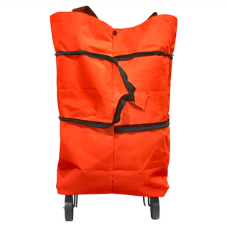 摺疊可揹式購物車, 橘色, 1個