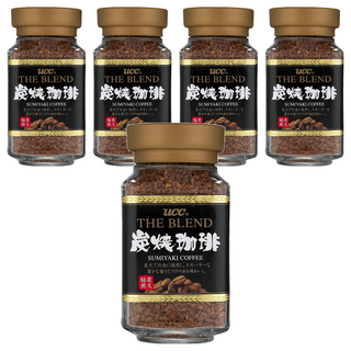 ucc 炭燒即溶咖啡, 90g, 1入, 5罐
