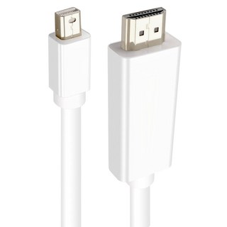 UniSync Mini DisplayPort 轉 HDMI 高畫質影音轉接線, 1.8M, 白色, 1條