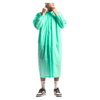 Crocodile 鱷魚 水漾PVC前開雨衣 背部設計反光飾條, 綠色, XXL