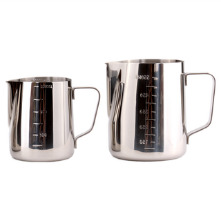 Kobing 拿鐵量杯 拉花杯套裝 不銹鋼材質 350毫升+600毫升, 銀色, 1組