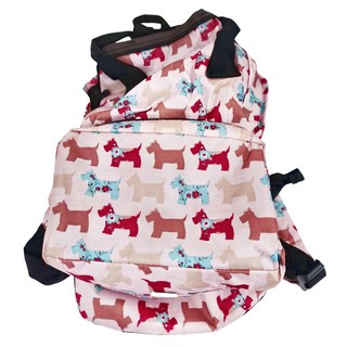 eco chic 英國ECO 方形後背包, 輕巧好攜帶, 可折疊收納, 高韌性防水布, 27 x 17 x 33cm, 雪納粉