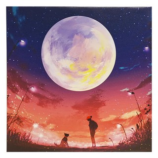 24mama 掛畫 單聯式 無框畫, 50 x 50cm, 月亮