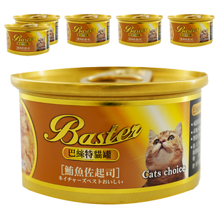 Baster 巴絲特 貓罐, 鮪魚 + 起司, 80g, 6罐