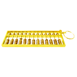 紅運當家 純銅鍍金開運招財金算盤擺件 附鑰匙圈 大, 1個