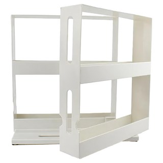 AFAMIC 艾法 魔術廚房收納旋轉多層櫥櫃調味料架 ABS材質 白色 尺寸28x11x28cm, 2個 Set, 28 x 11 x 28cm, 1組