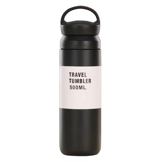 不鏽鋼保溫杯 TRAVEL TUMBLER 500ML 雙層結構, 極致黑, 1個