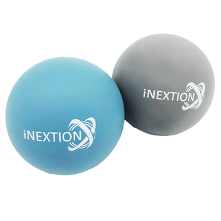 iNEXTION Therapy Balls 筋膜按摩療癒球 2個 高密度橡膠材質 直徑63mm, 淺藍色 + 天灰色, 1組