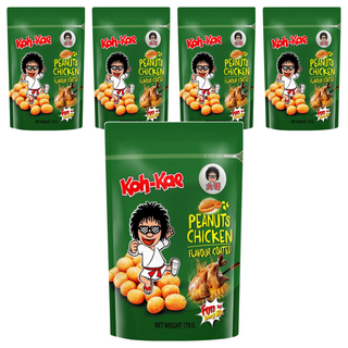 Koh-Kae 大哥 雞汁味花生豆, 外層酥脆 口感絕佳, 170g, 5包