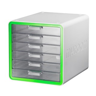 SYSmAX 我的房間文件收納櫃 10012, 6層, 綠色