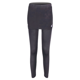 Superax SW-170 假兩件運動彈性緊身九分褲, S, 黑色