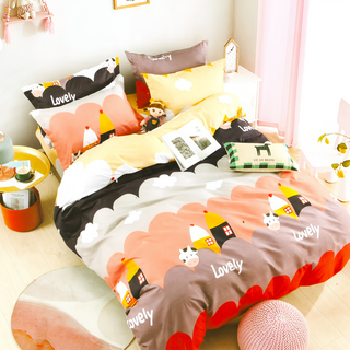 eyah 宜雅 舒適柔絲綿床包枕頭套組