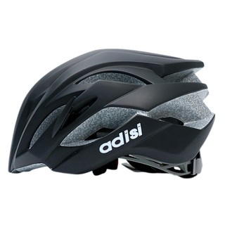adisi 自行車帽, 輕量設計, 耐熱抗衝擊聚碳酸酯材質, 19個通風孔, L-XL(58-62cm), 霧黑, 1個