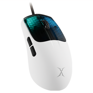 FOXXRAY 狐鐳 極輕彩繪止滑貼 電競滑鼠, 50g超輕量設計, 12000 dpi, 蜂巢紋流光按鍵, 6段可調多彩光效, FXR-HM-79, 1盒