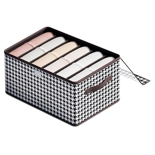 千鳥格紋衣物收納盒-a.6格-千鳥格紋衣物收納盒, 千鳥格紋, 1入