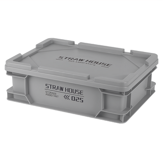 生活King 探險家收納盒 附蓋 STRAW HOUSE, 1個, 灰色