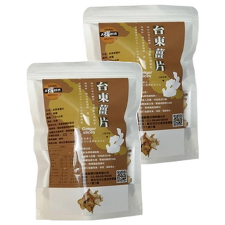 SUNFOOD 太禓食品 台東 無添加老 乾薑片, 100g, 2包